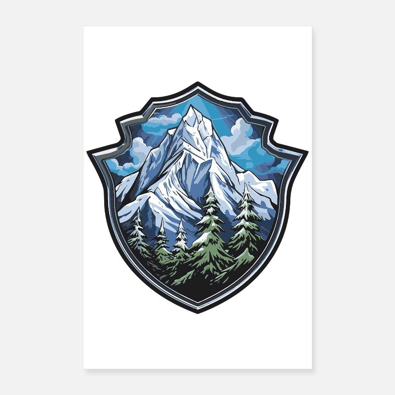 Montagnes Poster 40 x 60 cm