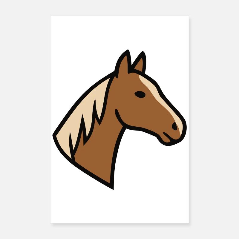 crinière à tête de cheval Haflinger Poster 40 x 60 cm