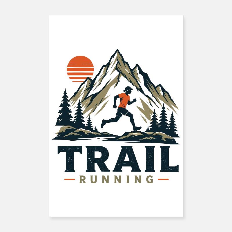 Trail running Poster 40 x 60 cm