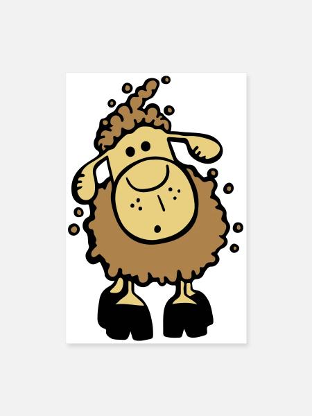 Cute Sheep - Poster 16" x 24" (40x60 cm) - white - Front