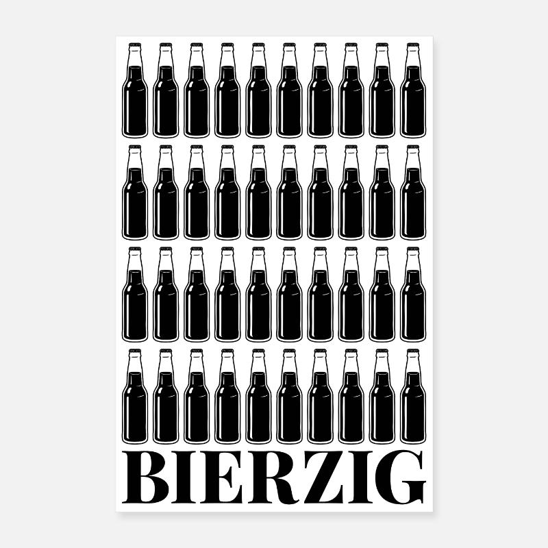 Bierzig Bierflaschen Bier Vierzig 40. Geburtstag Poster 40x60 cm