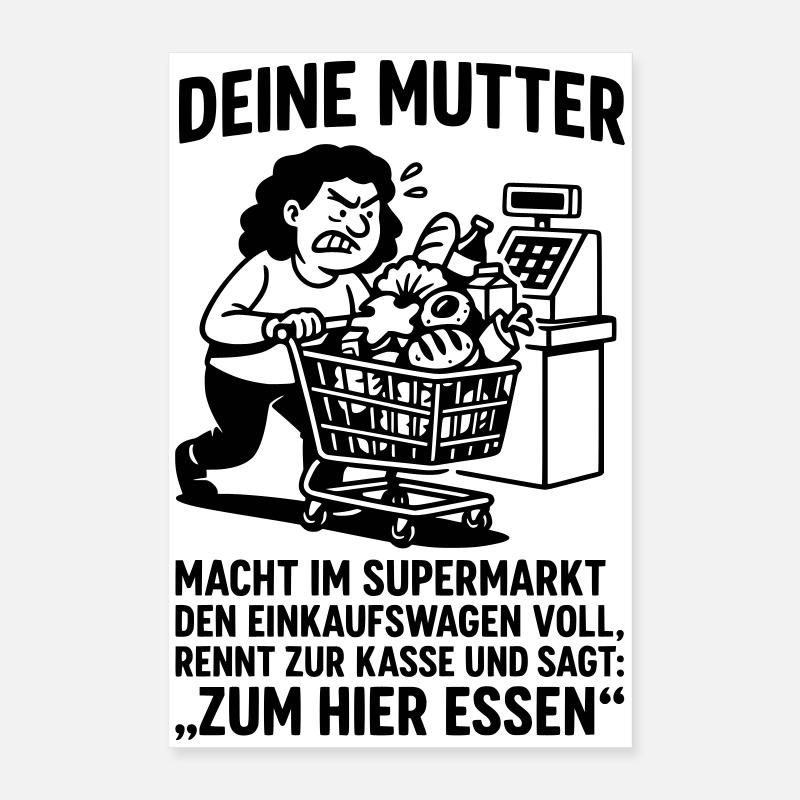 Supermarché Découvrez votre blague de maman Poster 40 x 60 cm