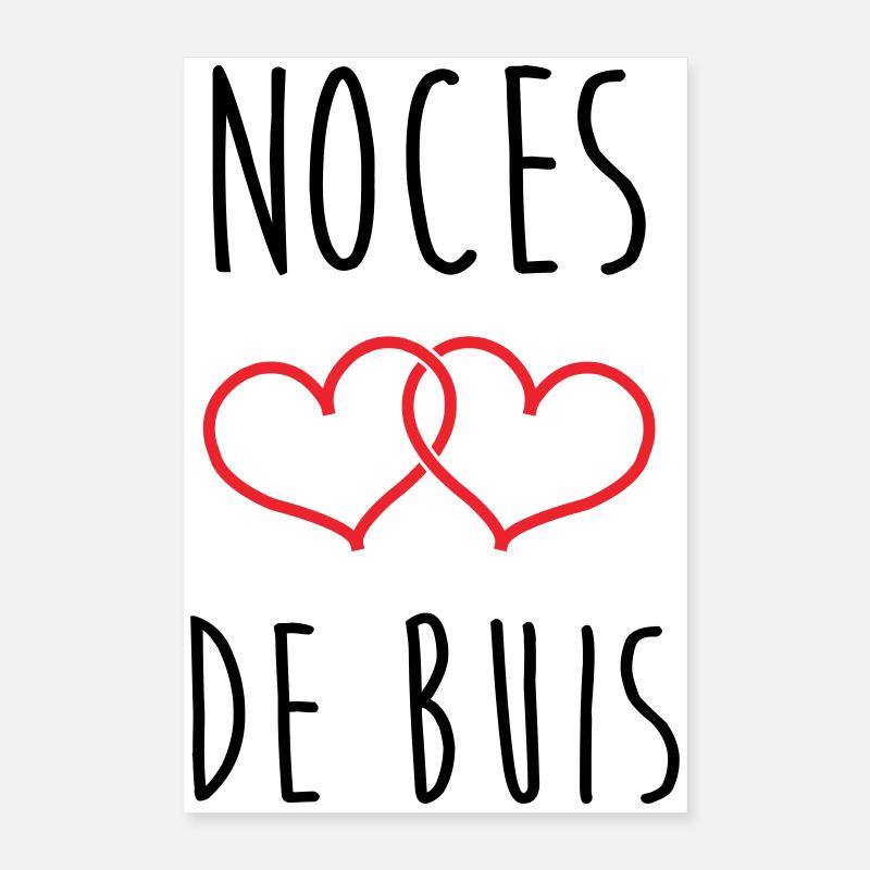 Noces de Buis 56 ans de mariage Poster 40 x 60 cm