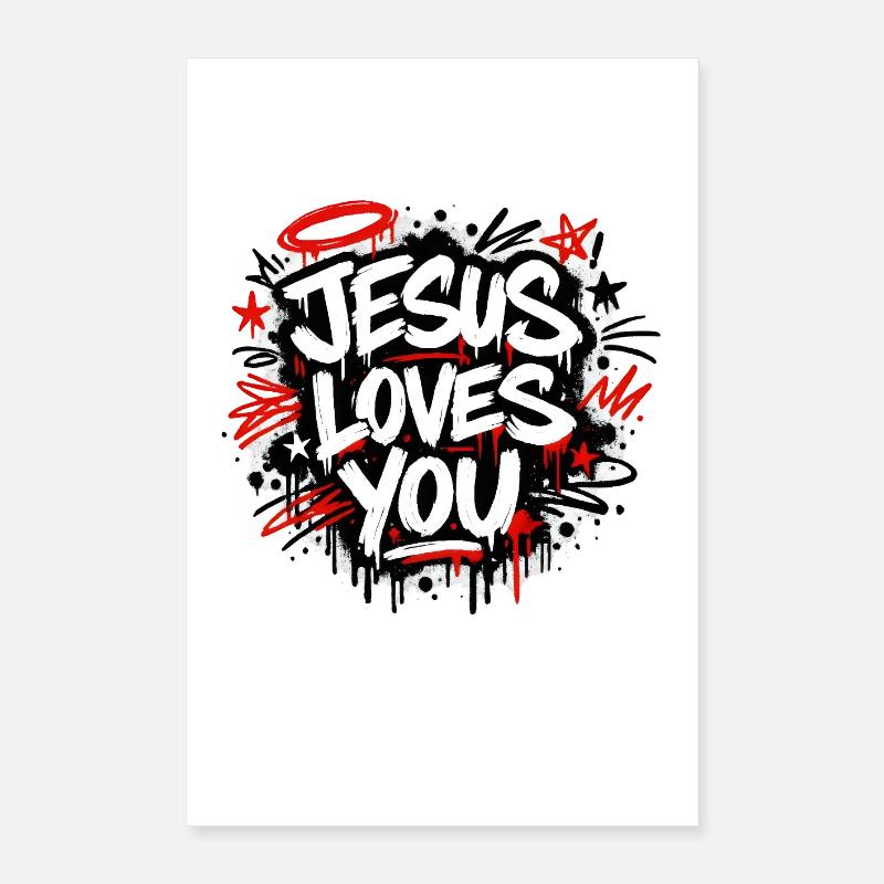 Jésus t’aime ! Poster 40 x 60 cm