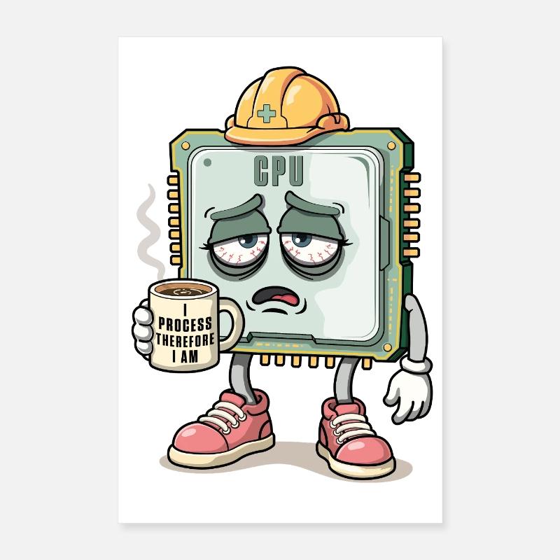 CPU-Charakter Poster 40x60 cm