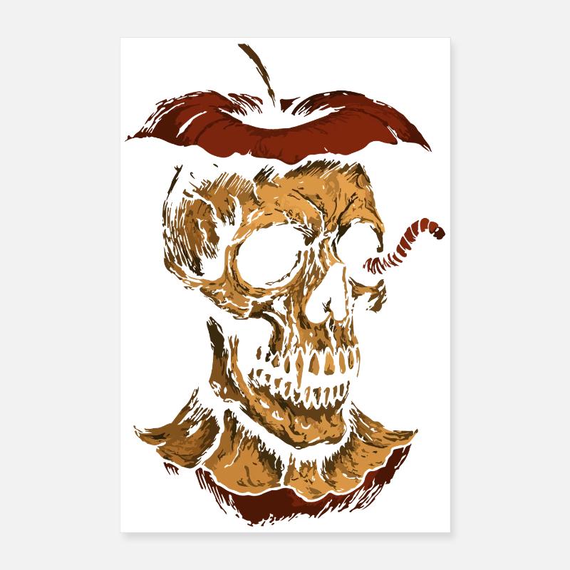 Dunkler Apfelschädel Poster 40x60 cm