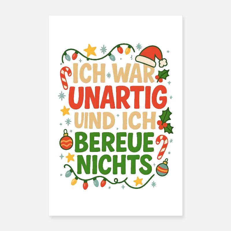 Vilain à Noël : Ne regretter rien Poster 40 x 60 cm