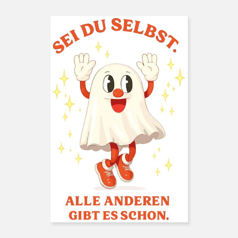 Be Yourself Glittering Ghost Poster 16" x 24" (40x60 cm)