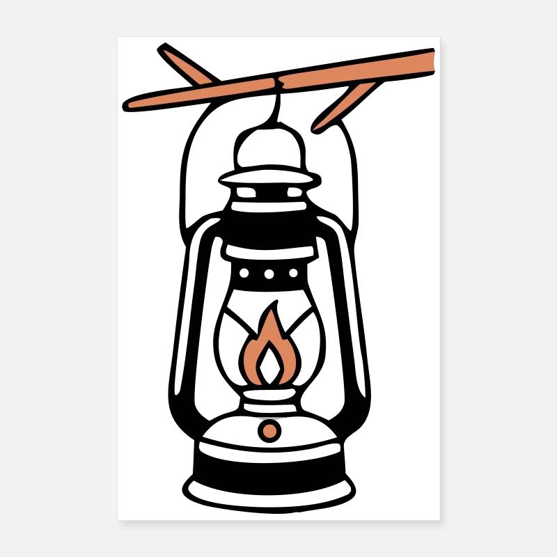 Forêt de Lantern Branch Bushcraft Poster 40 x 60 cm