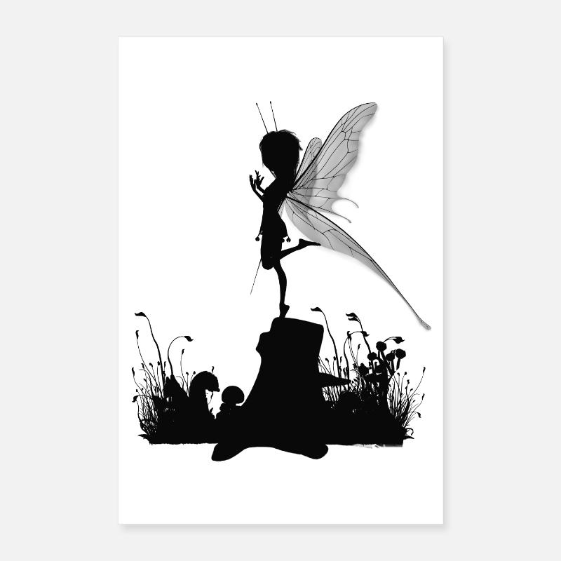 Petite fée mignonne Poster 40 x 60 cm