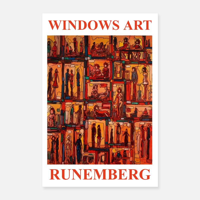 WINDOWS ART LOUIS RUNEMBERG ADAGP Poster 40 x 60 cm