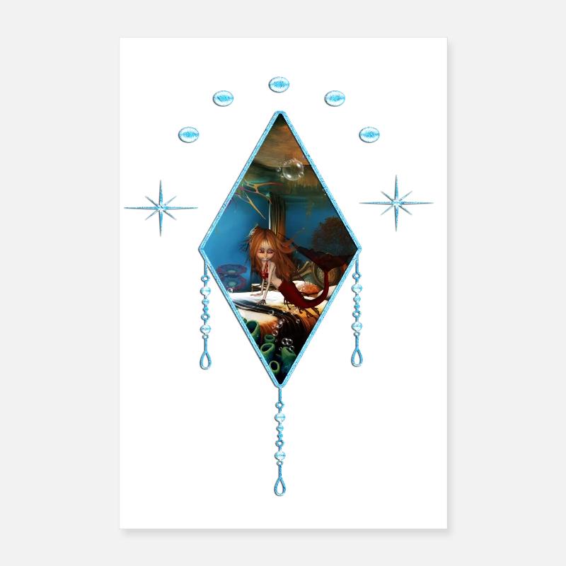 Petite Sirène à la maison Poster 40 x 60 cm