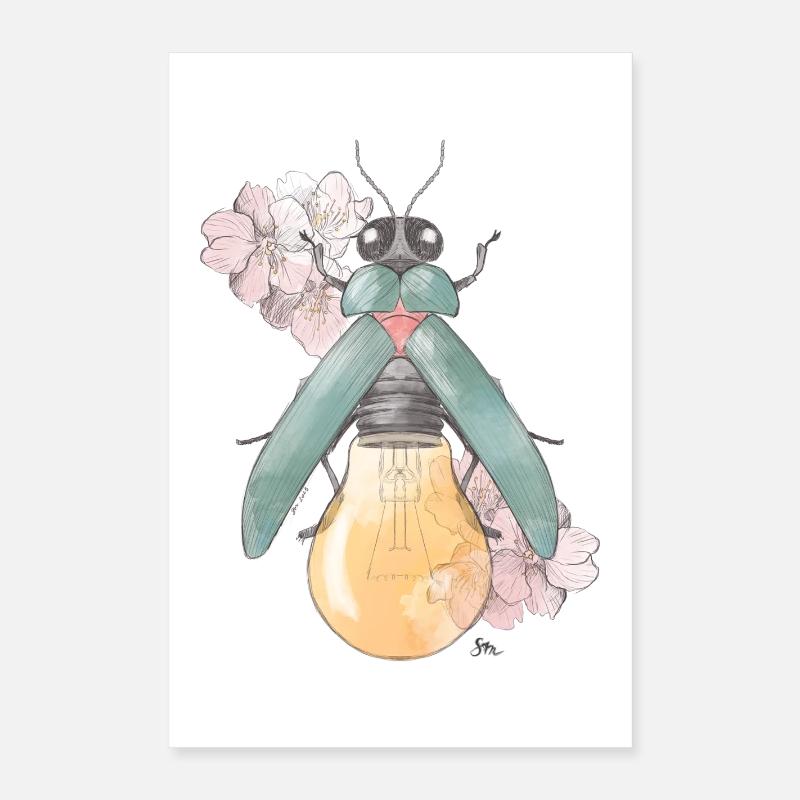 Birne | Blüte | Käferchen Poster 40x60 cm