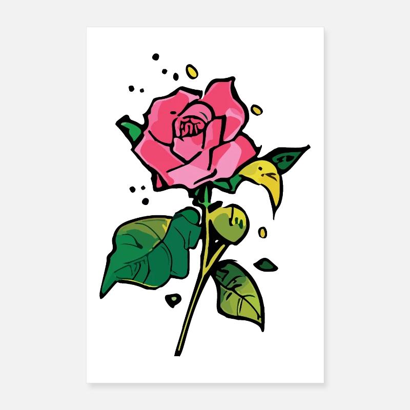 Une jolie rose Poster 40 x 60 cm