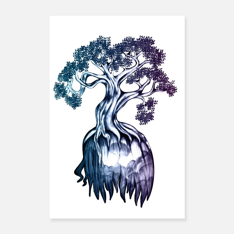 Arbre symbolique – Illustration de la force intérieure Poster 40 x 60 cm