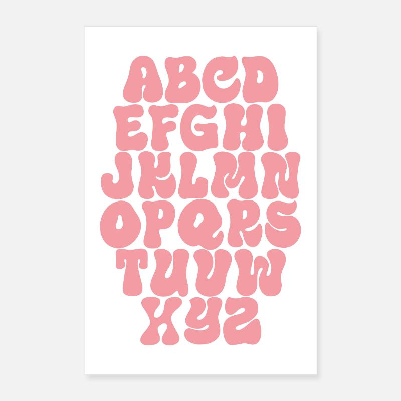 Buchstaben ABC Alphabet Poster 40x60 cm