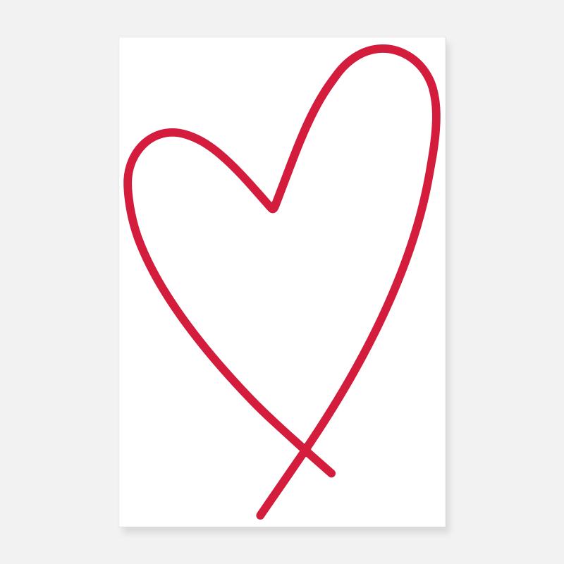 Herz Symbol Poster 40x60 cm