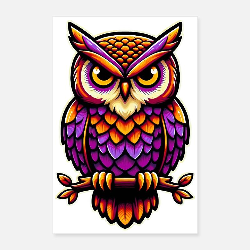 Hibou Poster 40 x 60 cm