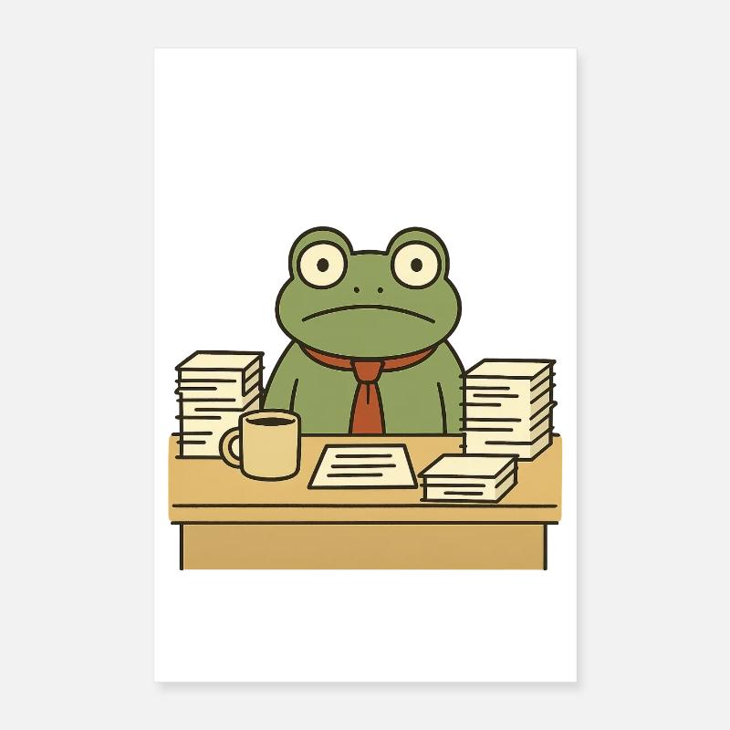 Grenouille d’affaires Poster 40 x 60 cm