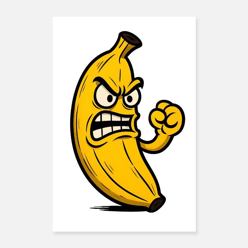 Mauvaises vibrations de banane Poster 40 x 60 cm