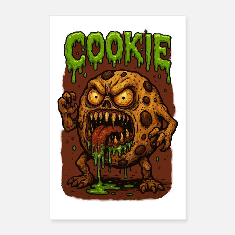 Monstre Zombie Cookie Poster 40 x 60 cm