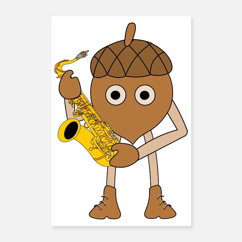 Sillet de saxophone Poster 40 x 60 cm