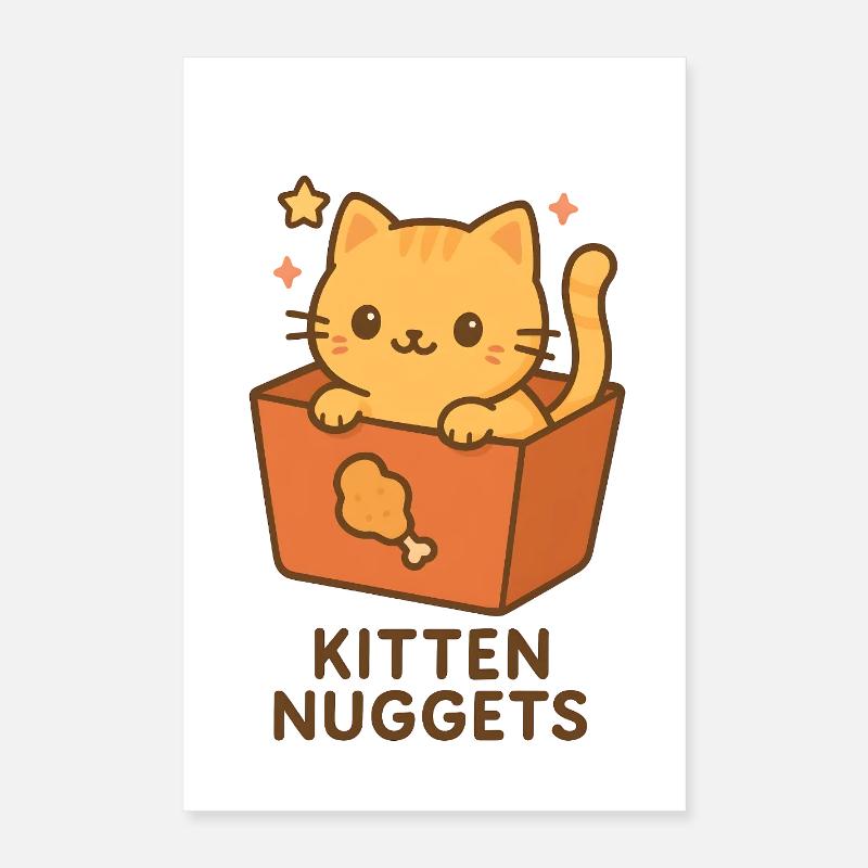 Kätzchen-Nuggets Poster 40x60 cm