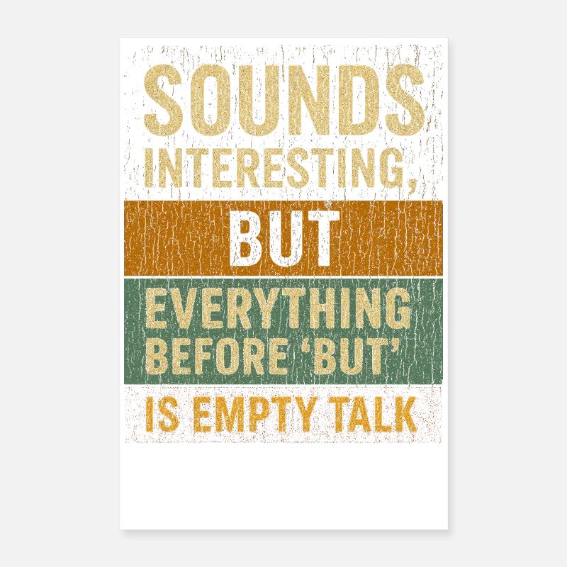 Conception de citation de motivation de discussion vide Poster 40 x 60 cm