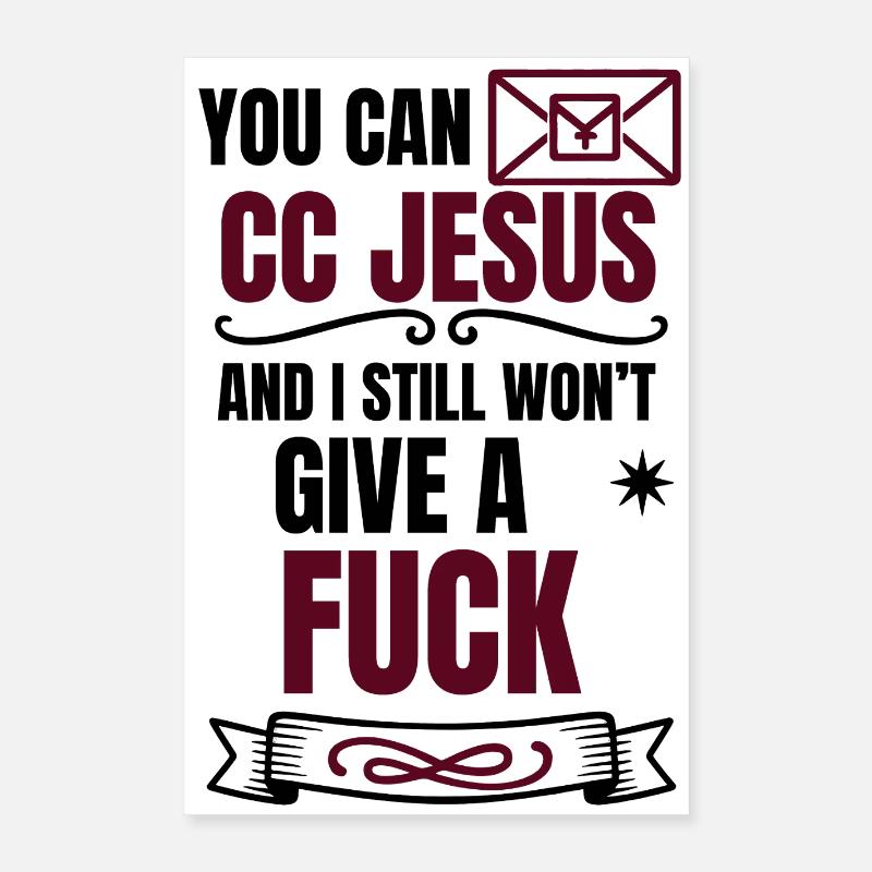 Dicton effronté Design - No F*** Given Poster 40 x 60 cm