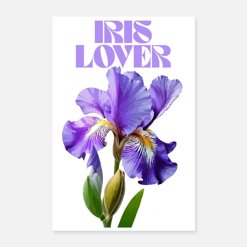 Lila Irisblume Botanisches Design Poster 40x60 cm