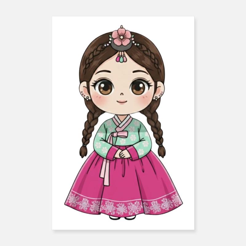 Chibi Hanbok Candy Dream Chaewon Poster 40 x 60 cm