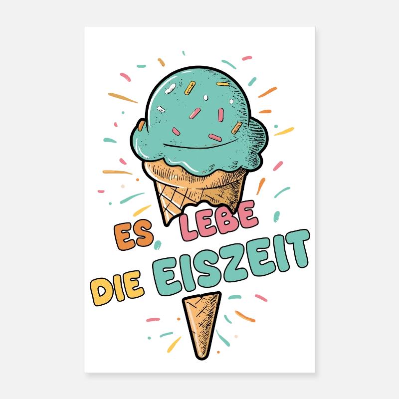 Es lebe die Eiszeit - Eiskugel Poster 40 x 60 cm