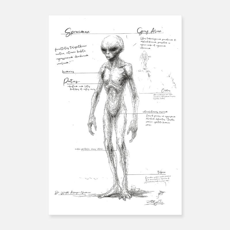 Anatomie extraterrestre Poster 40 x 60 cm