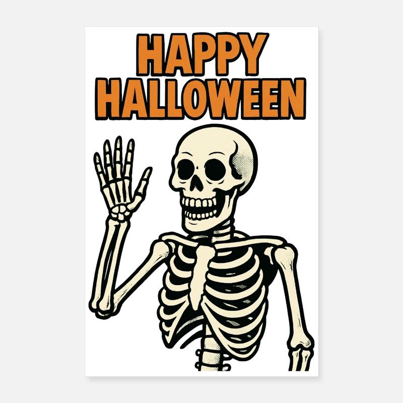 Joyeux Halloween - Squelette Poster 40 x 60 cm