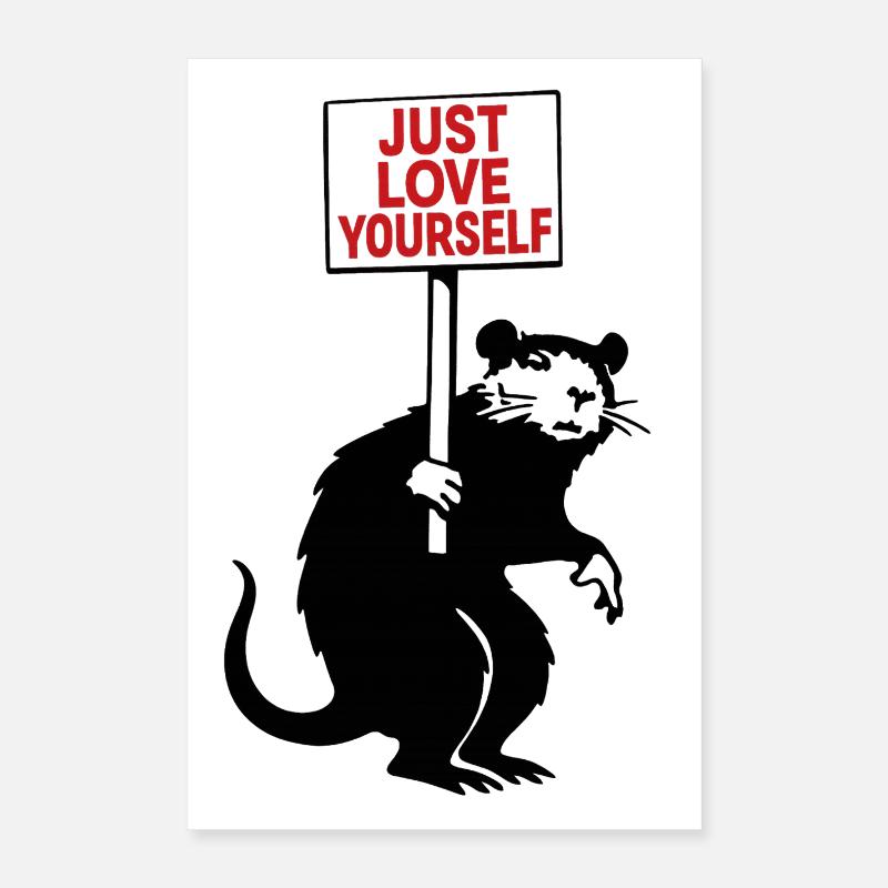 Aimez-vous simplement Signe d’amour de soi Poster 40 x 60 cm