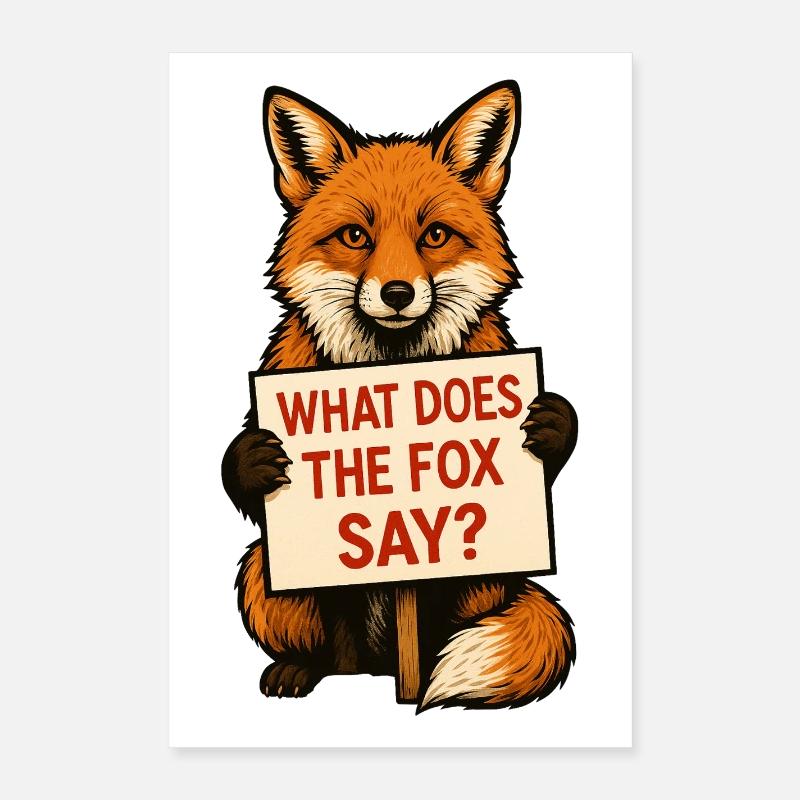 Fuchs | What does the fox say? Poster 40x60 cm