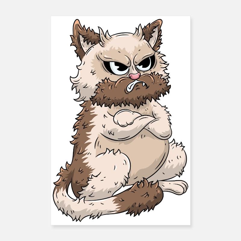 mürrische Katze Poster 40 x 60 cm