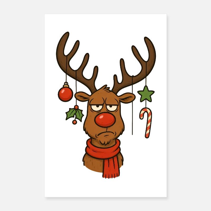 Renne Rudolf de Noël Poster 40 x 60 cm