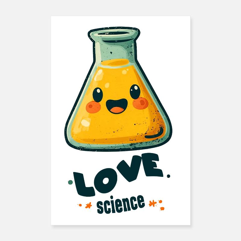 Love Science - Poster 40 x 60 cm - blanc