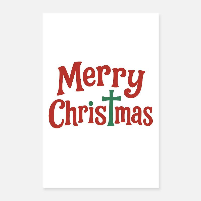 Joyeux Noël Typographie Poster 40 x 60 cm