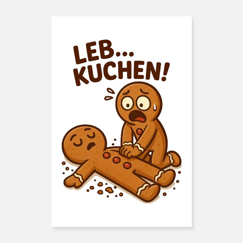 Gingerbread pun Christmas Poster 16" x 24" (40x60 cm)