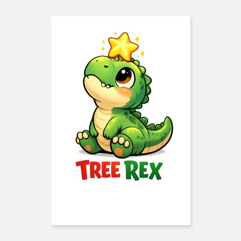 Tree Rex Dino T Rex Poster 40x60 cm