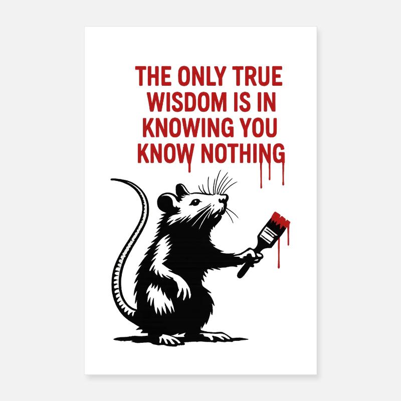 Rat knows that she doesn't know anything Poster 16" x 24" (40x60 cm)