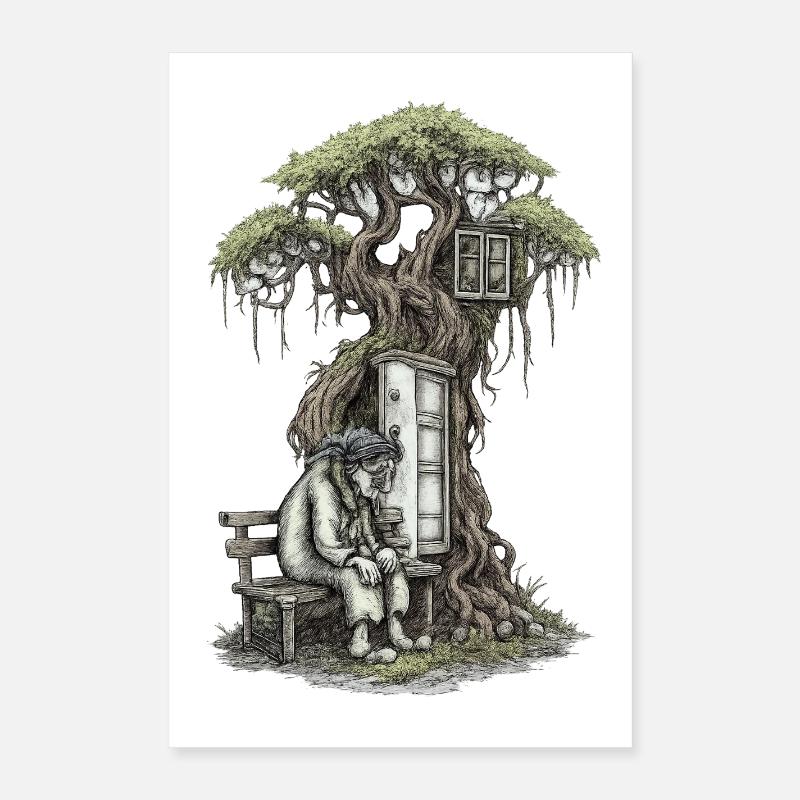 Root House of Solitude Poster 16" x 24" (40x60 cm)