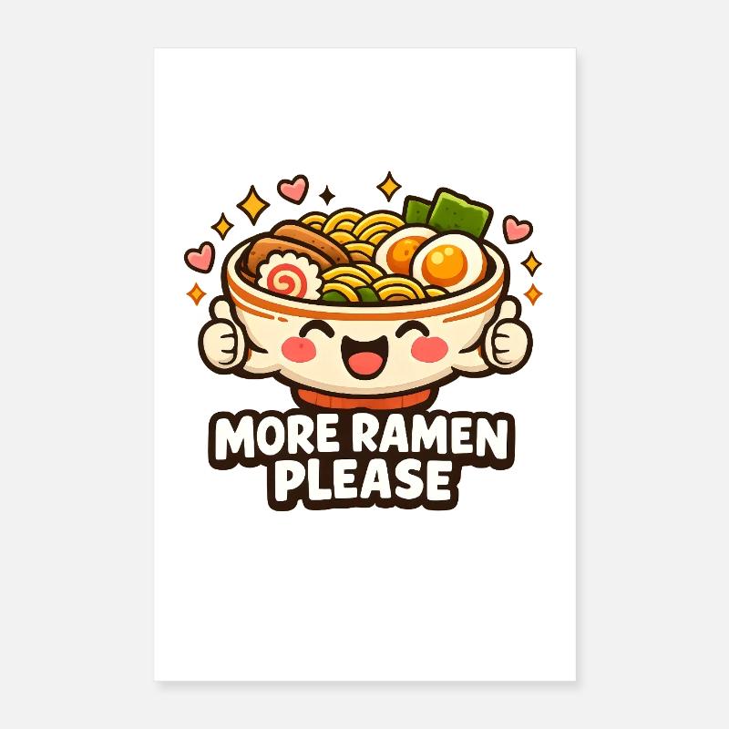 Niedliche Ramen Nudeln Bowl Poster 40x60 cm