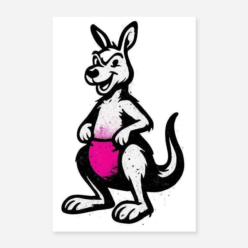 Kangaroo Sport Poster 16" x 24" (40x60 cm)