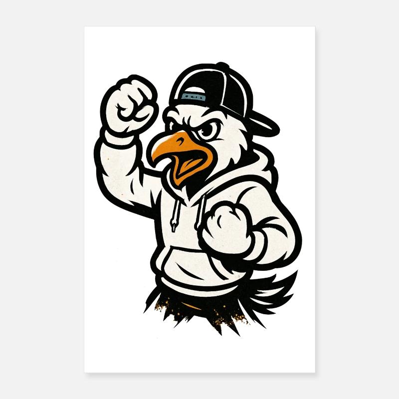 Mascotte de l’aigle martial Poster 40 x 60 cm