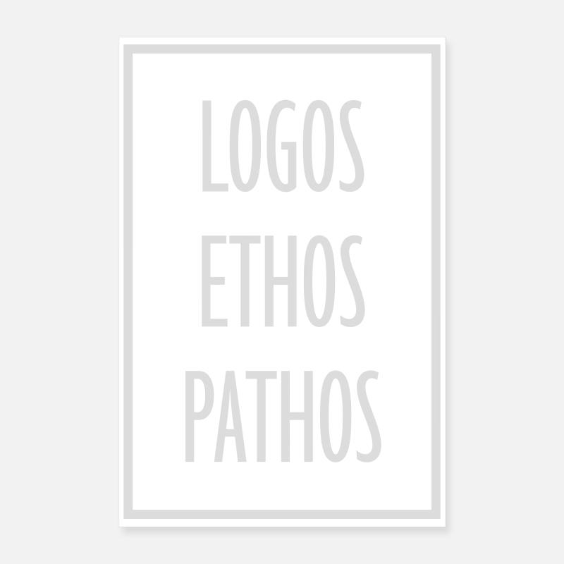 Logos Ethos Pathos Rhétorique Étudiant en Philosophie Poster 40 x 60 cm