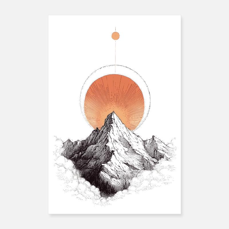 Lever du soleil sur Bergring Poster 40 x 60 cm