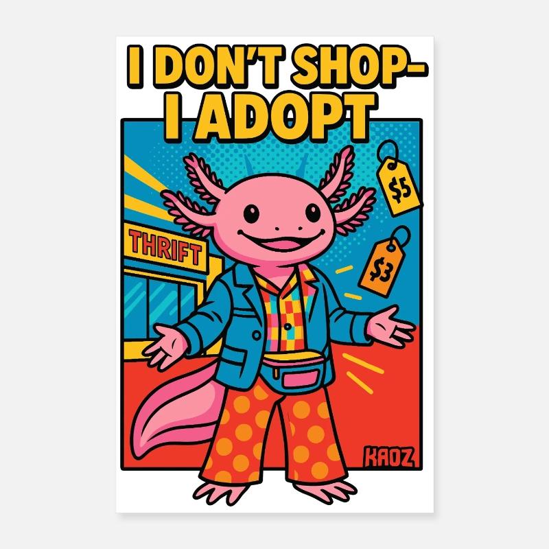 Héros acheteur d’achat Axolotl Poster 40 x 60 cm